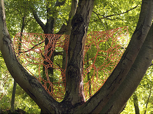 ALLANDALE DRAWING 2010  cast & dyed urethane rubber  80 x 40&quot; Allandale Farm, Brookline, MA