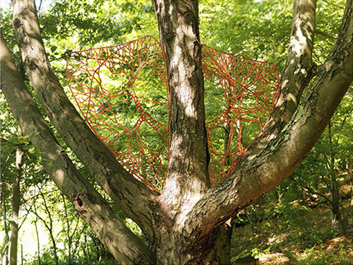 ALLANDALE DRAWING 2010  cast & dyed urethane rubber  80 x 40&quot; Allandale Farm, Brookline, MA