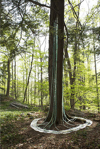 CHESTERWOOD CHAIN 2015  cast and dyed urethane resin, cable, lead  15 x13 x 13' Chesterwood National Historic Site, Stockbridge, MA