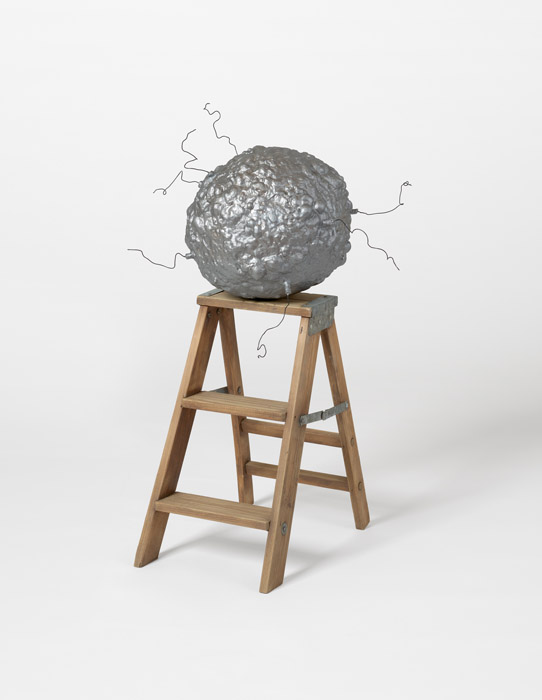 TAKE-AWAY 2022, urethane foam, rigid foam, acrylic paint, wire, stepstool, 26